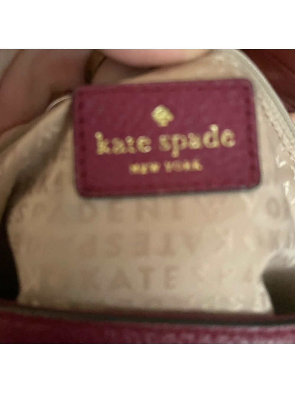 Kate Spade Two tone pebbled leather fold over crossbody bag - Picture 4 of 5